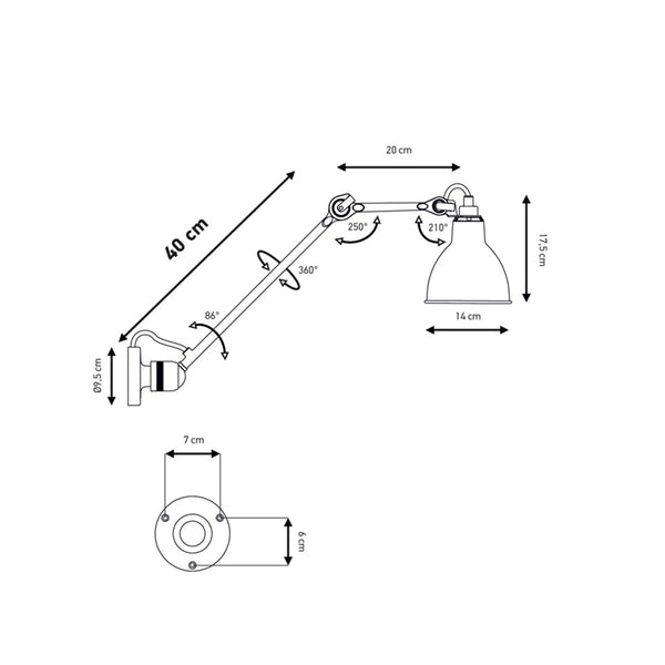 Lampe Gras Applique murale
